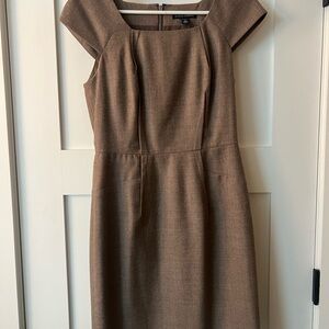 Banana Republic Brown Cap Sleeve Midi Dress